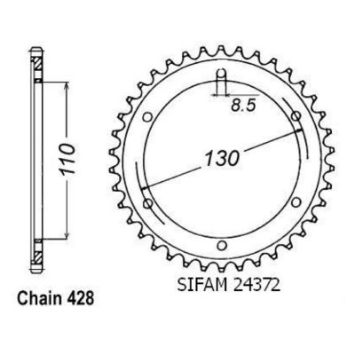 Rozeta pro Yamaha 24372CZ46